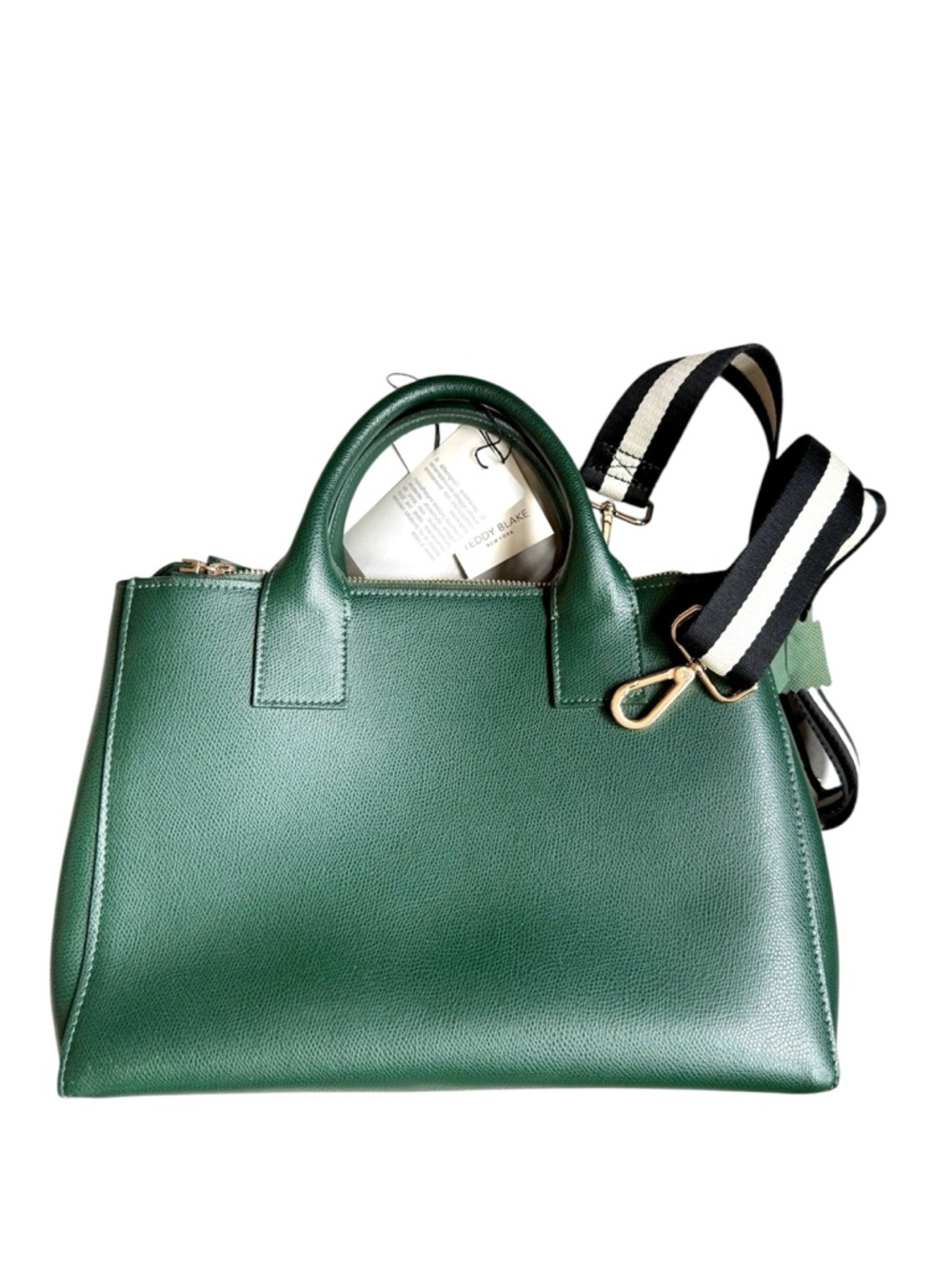 Teddy Blake Bella Vitello Italian Bag avocado dark green NWT - Picture 14 of 16
